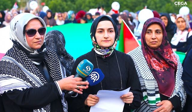 Diyarbakır'da kadınlar, İsrail'i kınadı