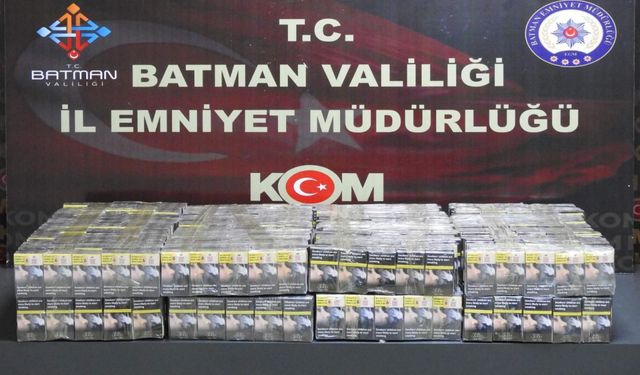 Batman'da akaryakıt tankerinde 1600 paket kaçak sigara ele geçirildi