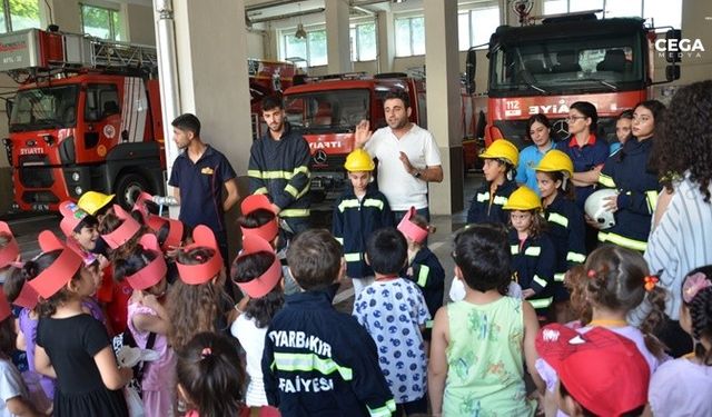 Diyarbakır’da çocuklara itfaiye eğitimi