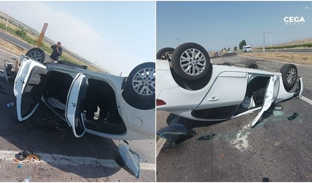 Diyarbakır Çınar’da kaza: Takla atan otomobilde 5 yaralı