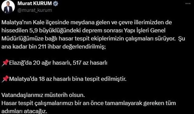 Çevre Bakanı: Vatandaşlarımız müsterih olsun