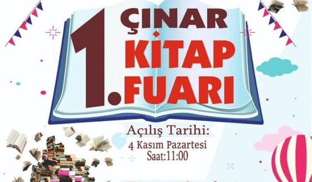 Çınar Kitap Fuarı Pazartesi başlıyor