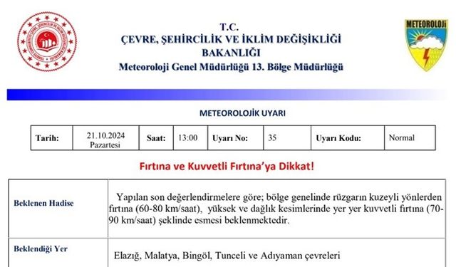 Meteoroloji 5 il için 'fırtına' uyarısı yaptı