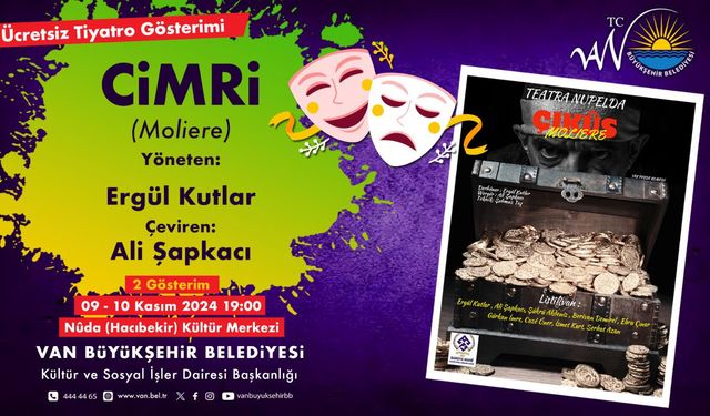 Van’da Moliere’in ünlü eseri ‘Cimri’ sahnelenecek