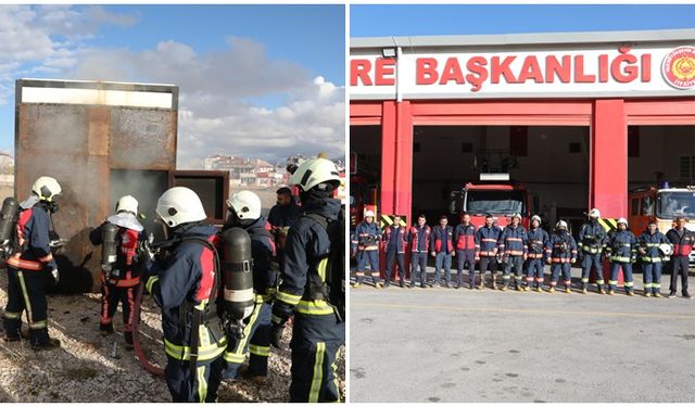 İtfaiyeden yangın tatbikatı