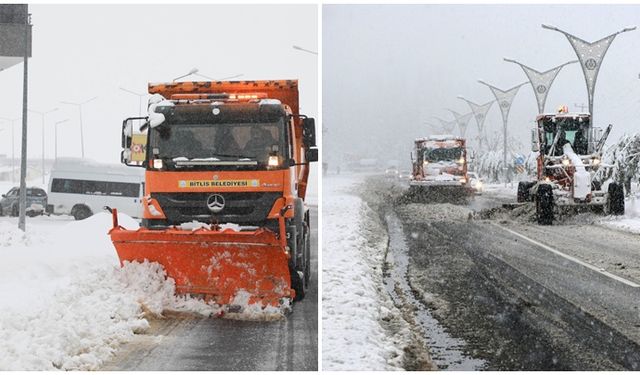 Bitlis'te 78 köy yolunda çalışma