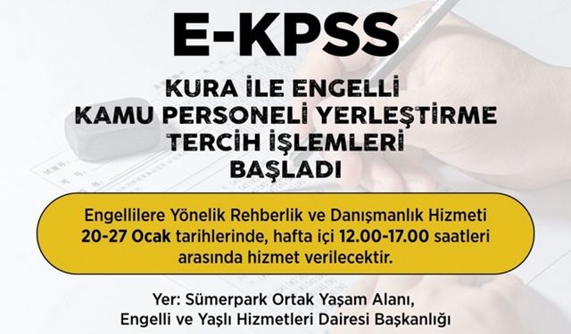 Diyarbakır Büyükşehir’den engellilere tercih danışmanlığı hizmeti