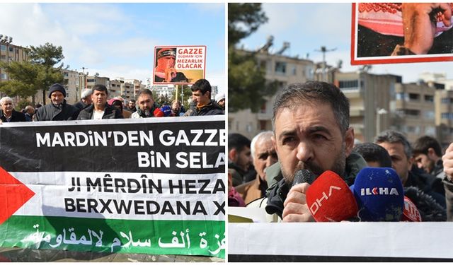Mardin’de İsrail protestosu