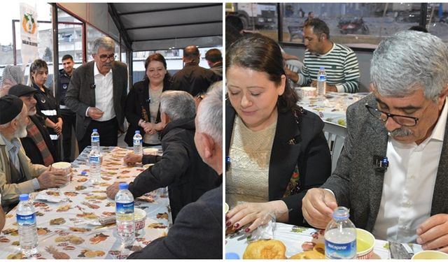 Bağlar Belediyesi Eş Başkanları, iftar çadırında yurttaşlarla oruç açtı