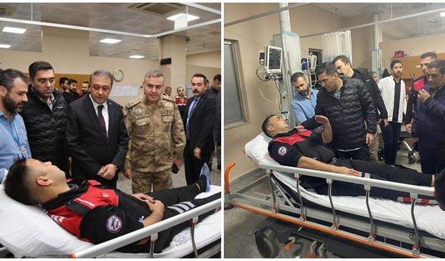 Polis ekipleri kaza yaptı, 2 yaralı