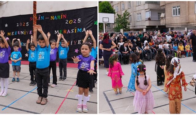 Diyarbakır’daki Narin ve Solin Çocuk Merkezlerinde mezuniyet coşkusu