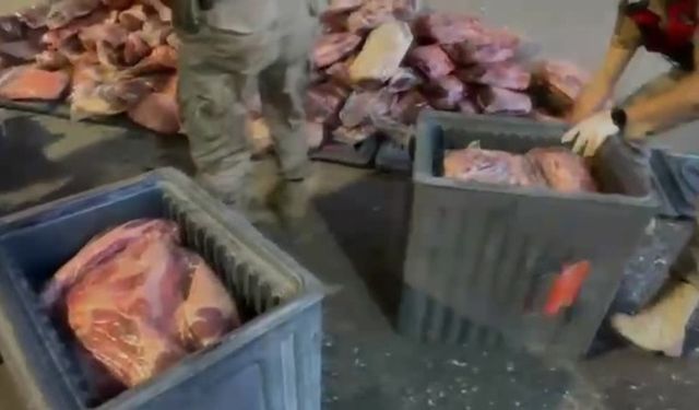 O ilde 1700 kilo bozulmuş et ele geçirildi