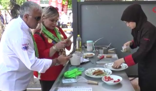 Yemek yarışmasında hünerlerini sergiledi