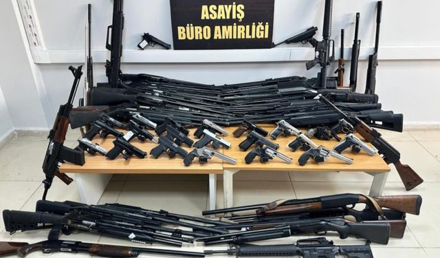 45 adet ruhsatsız silah ele geçirildi: 2 gözaltı