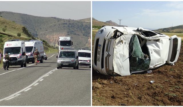 Ticari araç, şarampole yuvarlandı: 1 ölü, 2 yaralı
