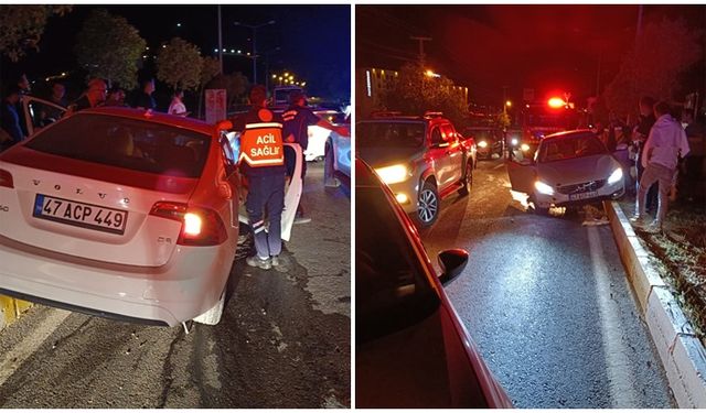 Refüje çıkan otomobilin sürücüsü yaralandı