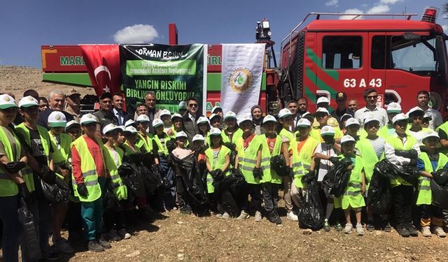Mardin Derik'te, orman yangınlarına karşı farkındalık etkinliği