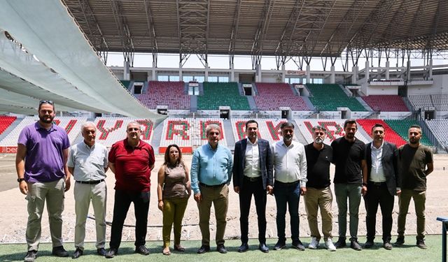 Amedspor heyetinden Diyarbakır Stadyumu ziyareti