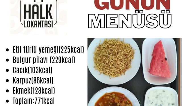 Diyarbakır’da Halk Lokantası’nda günün menüsü