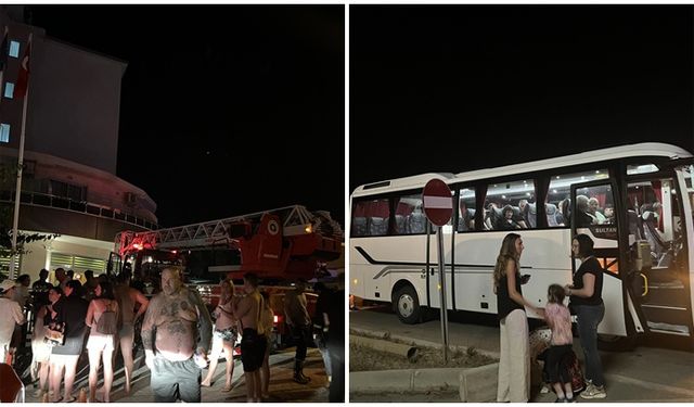Oteldeki yangında 622 turist tahliye edildi