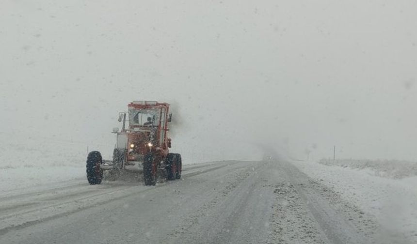 Ardahan'da kar yağışı ve tipinin oluşturduğu buzlanma, ulaşımda aksamalara neden oldu, birçok tır yolda kaldı.