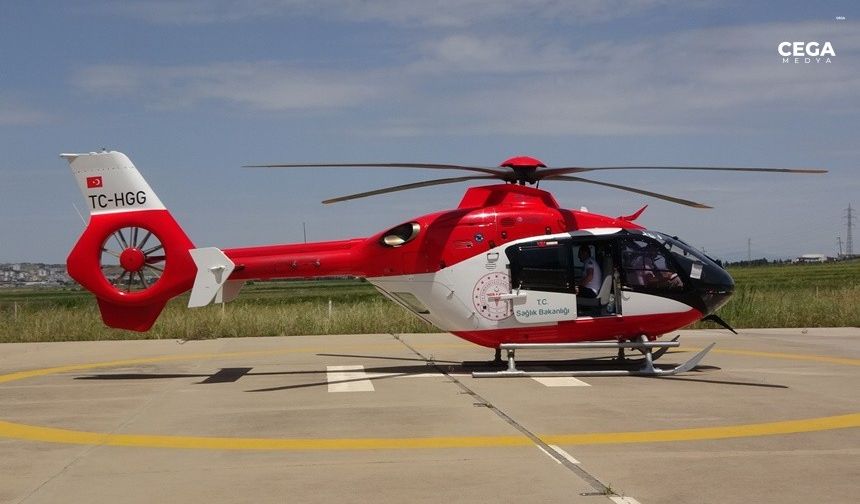 Diyarbakır’da ambulans helikopter, süt kazanına düşen çocuk için havalandı