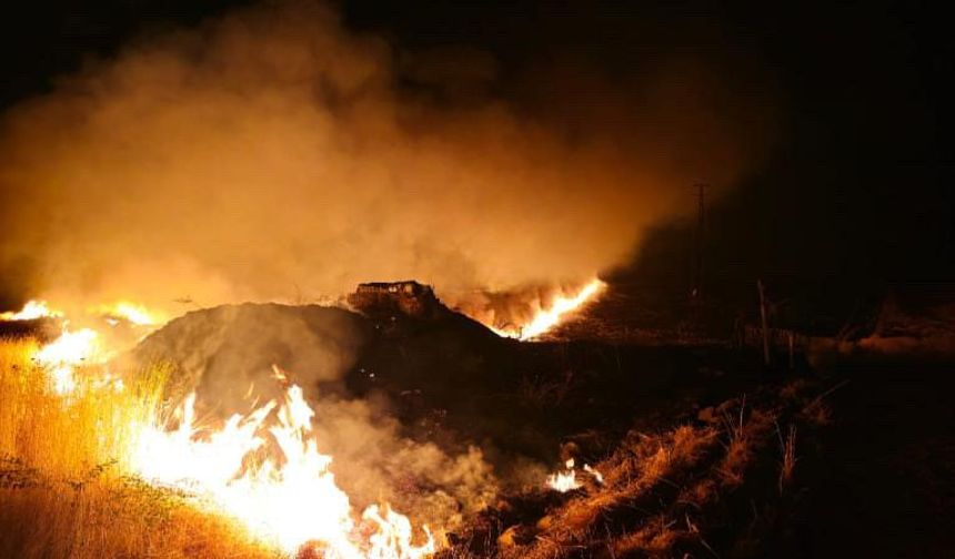 Suriye sınırında anız yangını: 7 köy etkilendi