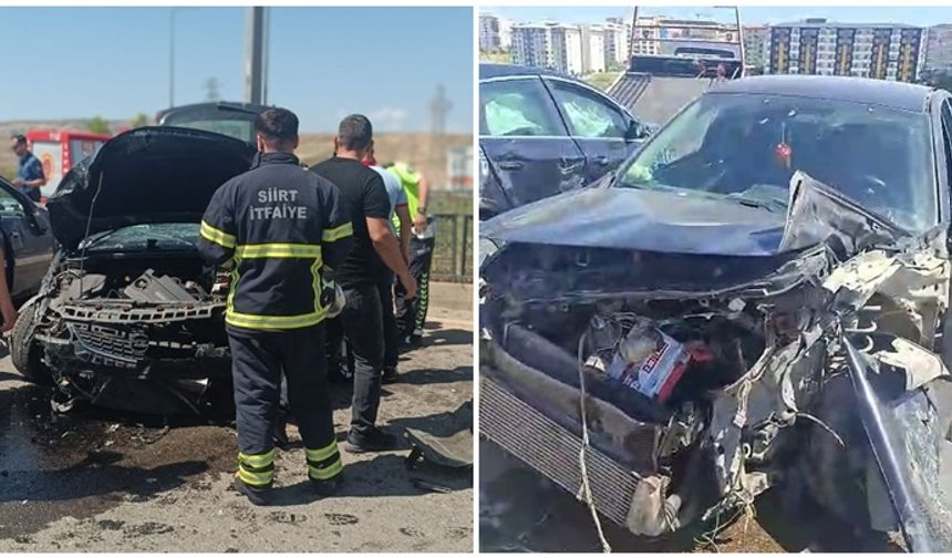 Otomobiller çarpıştı: 1'i ağır 4 yaralı