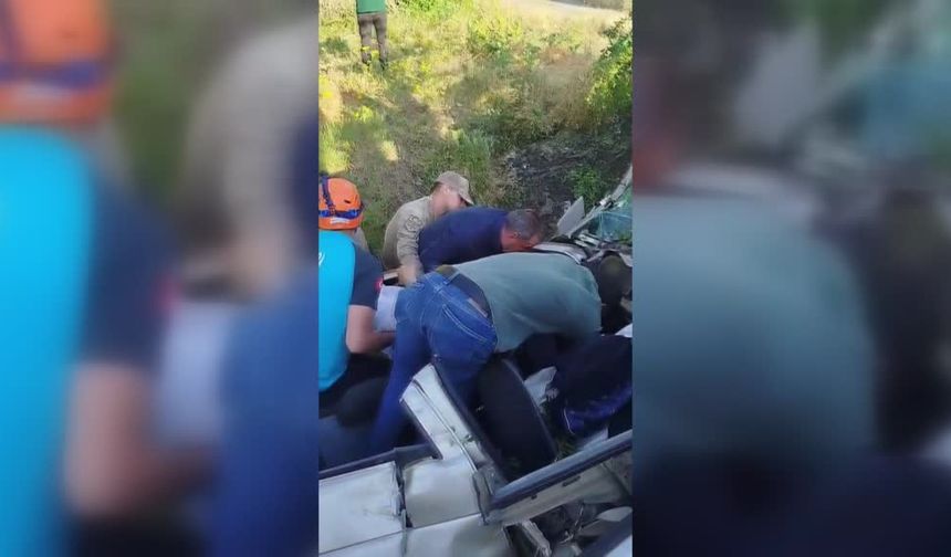 Bingöl'de şarampole devrilen otomobilde 3 yaralı