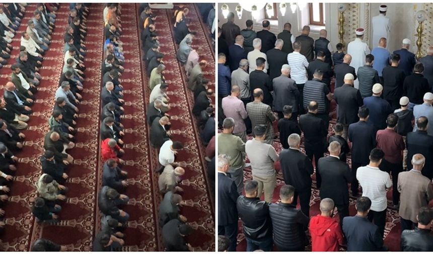 Hakkari Yüksekova'da bayram namazı